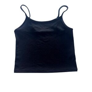 American Eagle Outfitters Black Ribbed Spaghetti Strap Camisole Tank Top Size S